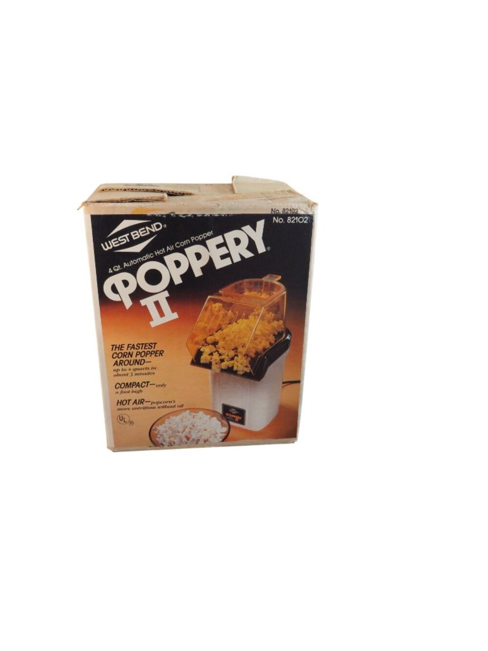 West Bend Poppery II 4 Qt Hot Air Corn Popper No Oil Needed Vintage Kitchen Appl